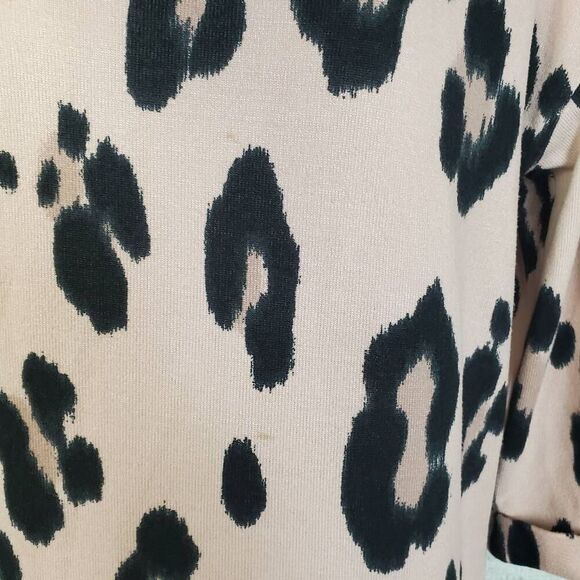 F&F Casual Collection Women’s Pink Leopard Print 3/4 Sleeve Top Size US 2 - Picture 3 of 8